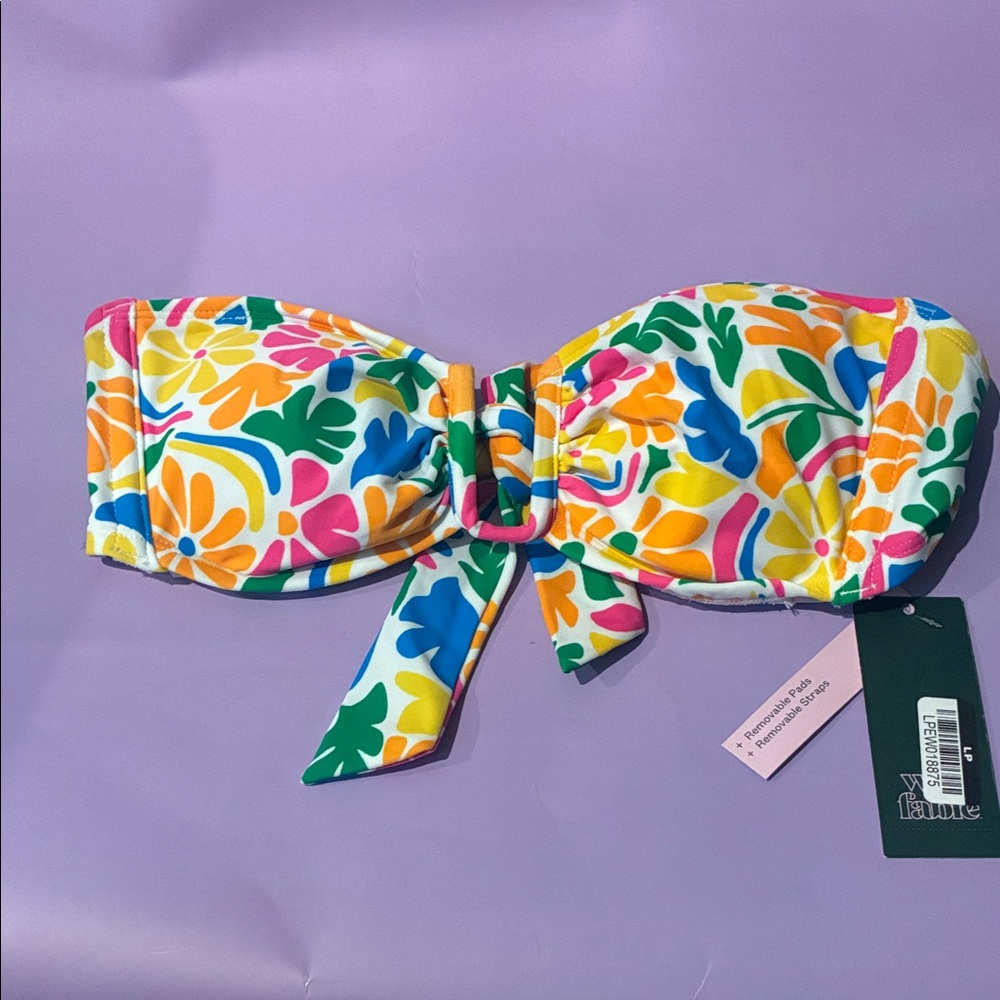 Wild Fable Colorful Floral Bikini Top